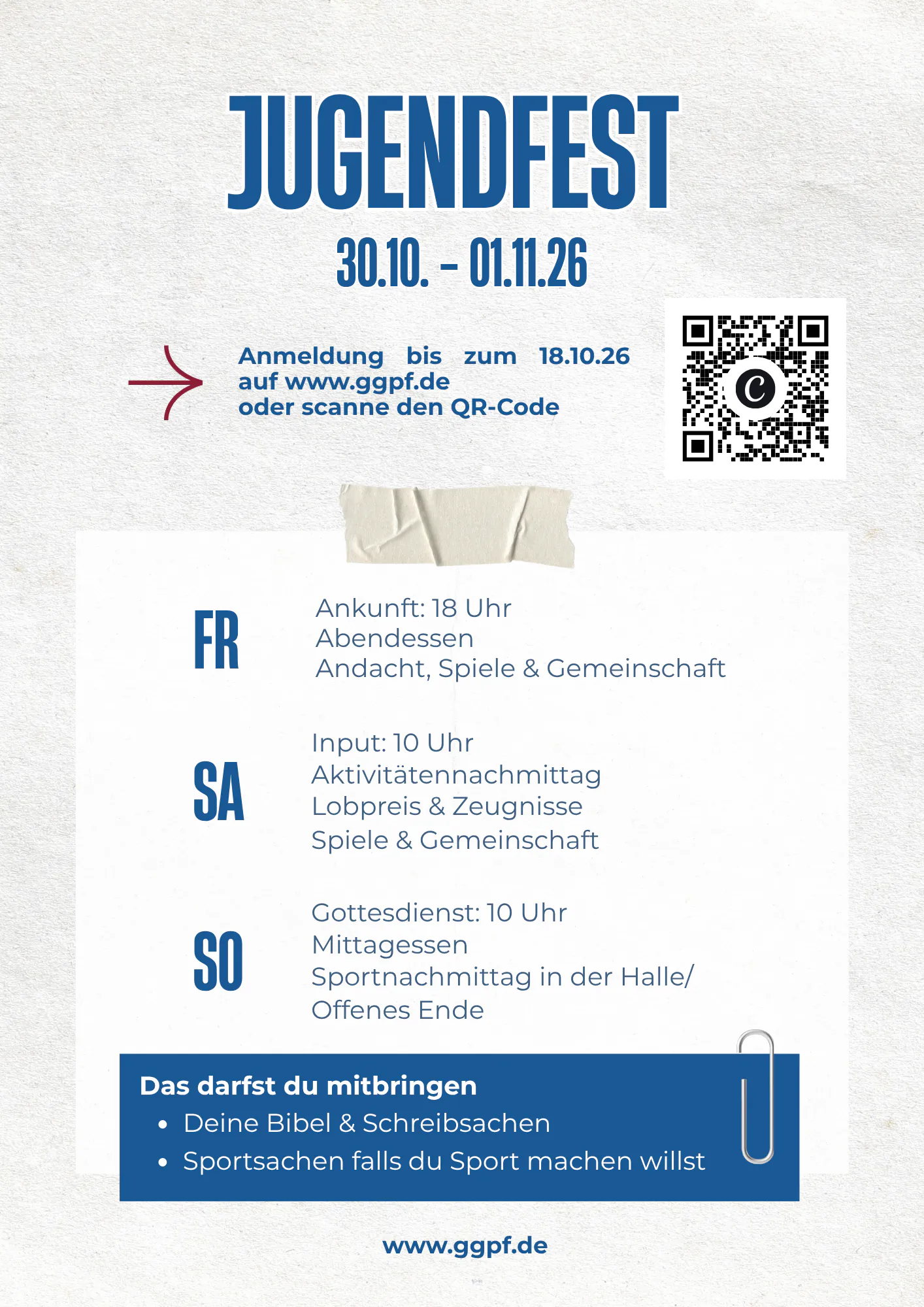 Programm des Jugendfests 2026